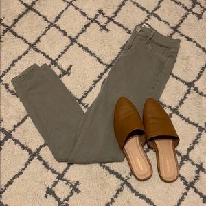 Olive Green Bullhead Jeggings